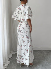 Summer Women's New Fashion Style Vacation Casual Slim Fit Printed Design Elegant Vacation Summer Romantic Dress
