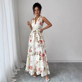 Amazon Independent Site Foreign Trade Long Dress 2026 Summer New European and American Cross-Border Women's Printed Sleeveless Dress