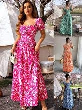 European and American Amazon Cross-Border Foreign Trade Women's Clothing New Elegant and Fashionable Printed Skirt Long Dress