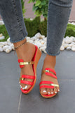 Women's wedge heel slippers 2024 summer European and American large size new color matching fish mouth beach sandals women spot wholesale