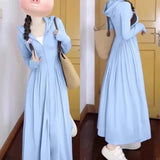 Long sunscreen clothes women's 2026 summer new dress UV protection full body sunscreen clothes ice silk long dress blouse