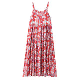 New Fashion Casual 2025 Summer Elegant Dresses For Women O-Neck Print Vintage Sleeveless Dress Loose Women Clothing