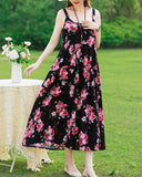 New Fashion Casual 2025 Summer Elegant Dresses For Women O-Neck Print Vintage Sleeveless Dress Loose Women Clothing