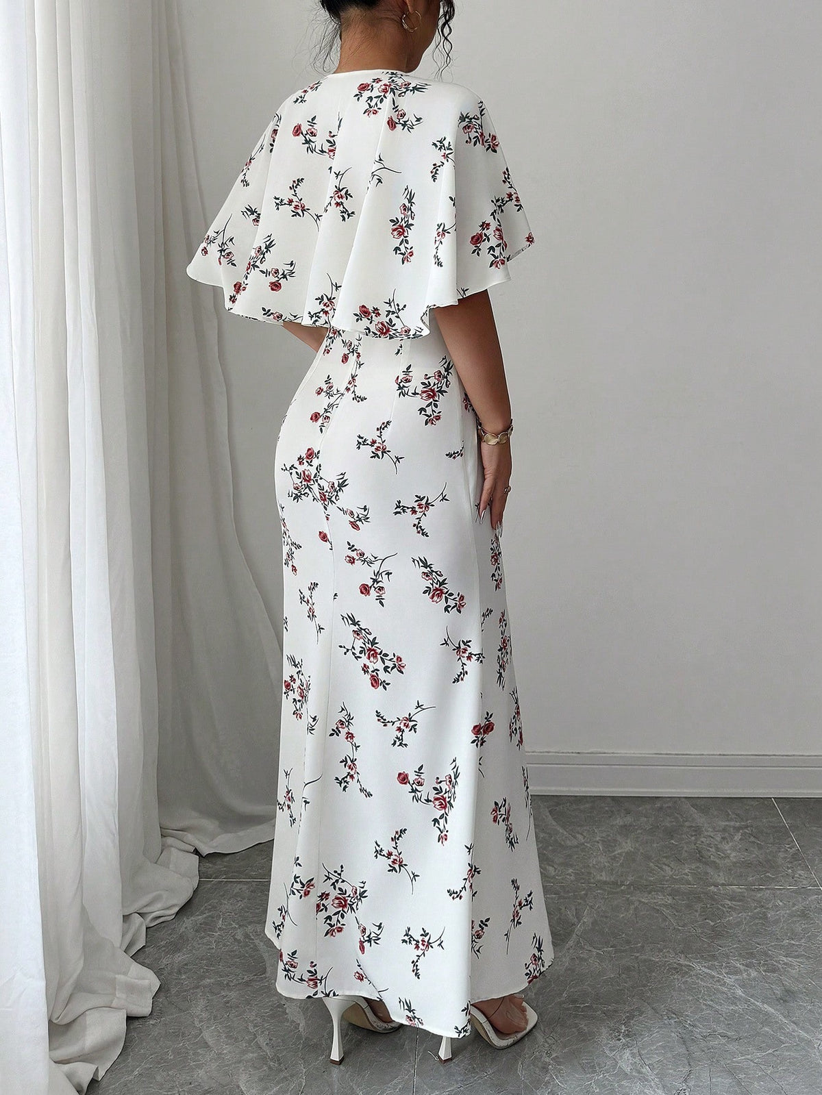 Summer Women's New Fashion Style Vacation Casual Slim Fit Printed Design Elegant Vacation Summer Romantic Dress