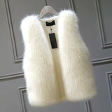 Autumn and winter new mink fur vest for women warm and versatile jacket imitation fox fur thickened waistcoat slimming