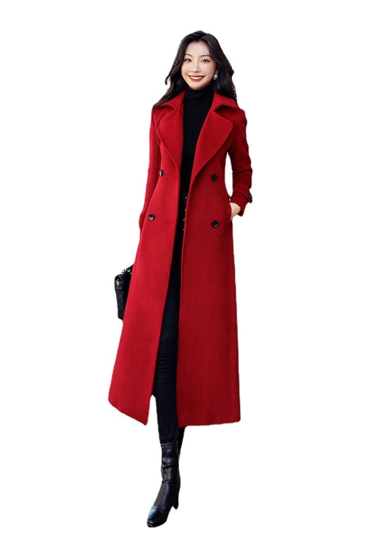 2022 Autumn and Winter New Products eBay Hot Sale Thickened Woolen Women's Coat Long Style Amazon Quality Dragon Phoenix Nylon Coat