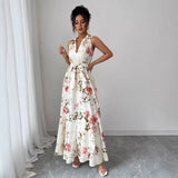 Amazon Independent Site Foreign Trade Long Dress 2026 Summer New European and American Cross-Border Women's Printed Sleeveless Dress