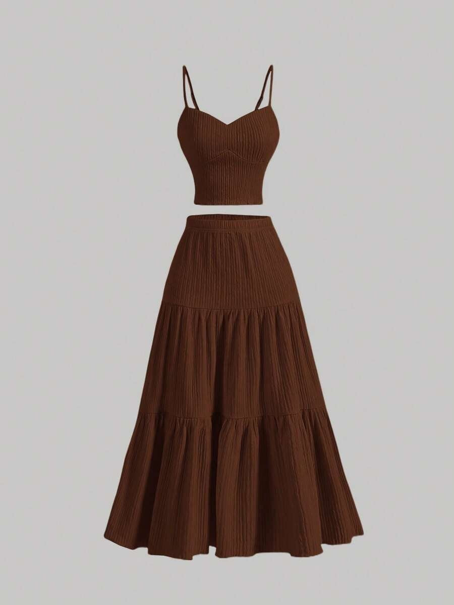 Tiktok Amazon 2026 New Summer Style Women's Casual and Elegant Slimming and Height-Enhancing Skirt Suit
