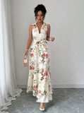 Amazon Independent Site Foreign Trade Long Dress 2026 Summer New European and American Cross-Border Women's Printed Sleeveless Dress