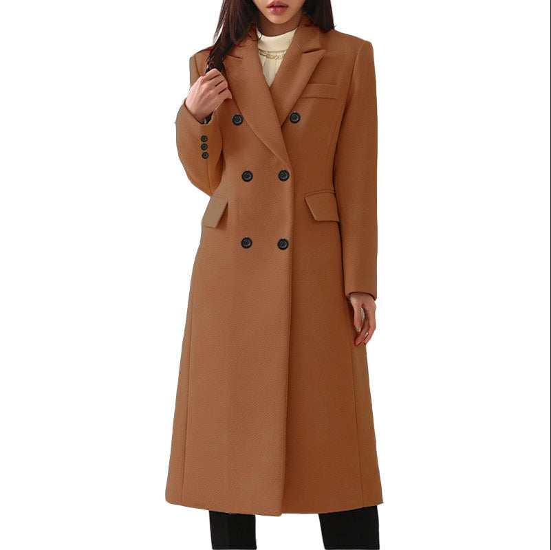 2023 Autumn and Winter European Station Long Large Size Woolen Women's Coat eBay Woolen Coat Amazon Seven Colors and Eight Sizes