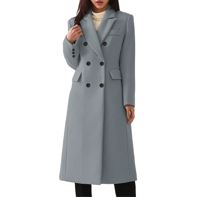 2023 Autumn and Winter European Station Long Large Size Woolen Women's Coat eBay Woolen Coat Amazon Seven Colors and Eight Sizes