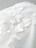 Women's New Summer Elegant and Romantic Midi Dress with Mesh Embroidery Fabric, Tie Waist, and Fitted Waist