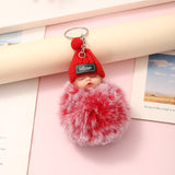 Bao Beidi sleeping doll fur ball pendant cute female schoolbag pendant girl plush jewelry car keychain toy