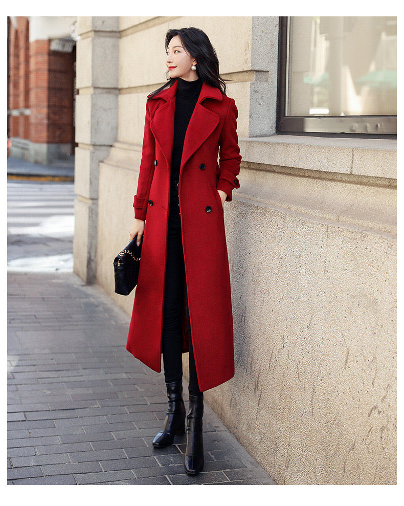 2022 Autumn and Winter New Products eBay Hot Sale Thickened Woolen Women's Coat Long Style Amazon Quality Dragon Phoenix Nylon Coat