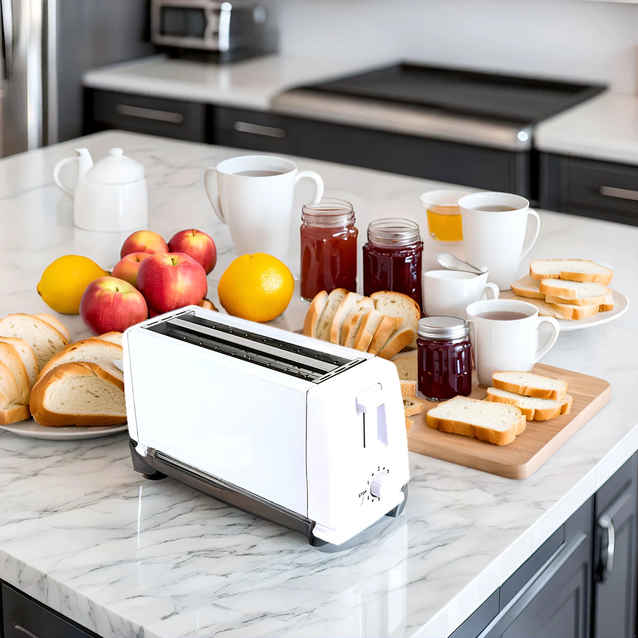 Electric toaster 4 slices 1200W 7 levels toaster quality guarantee