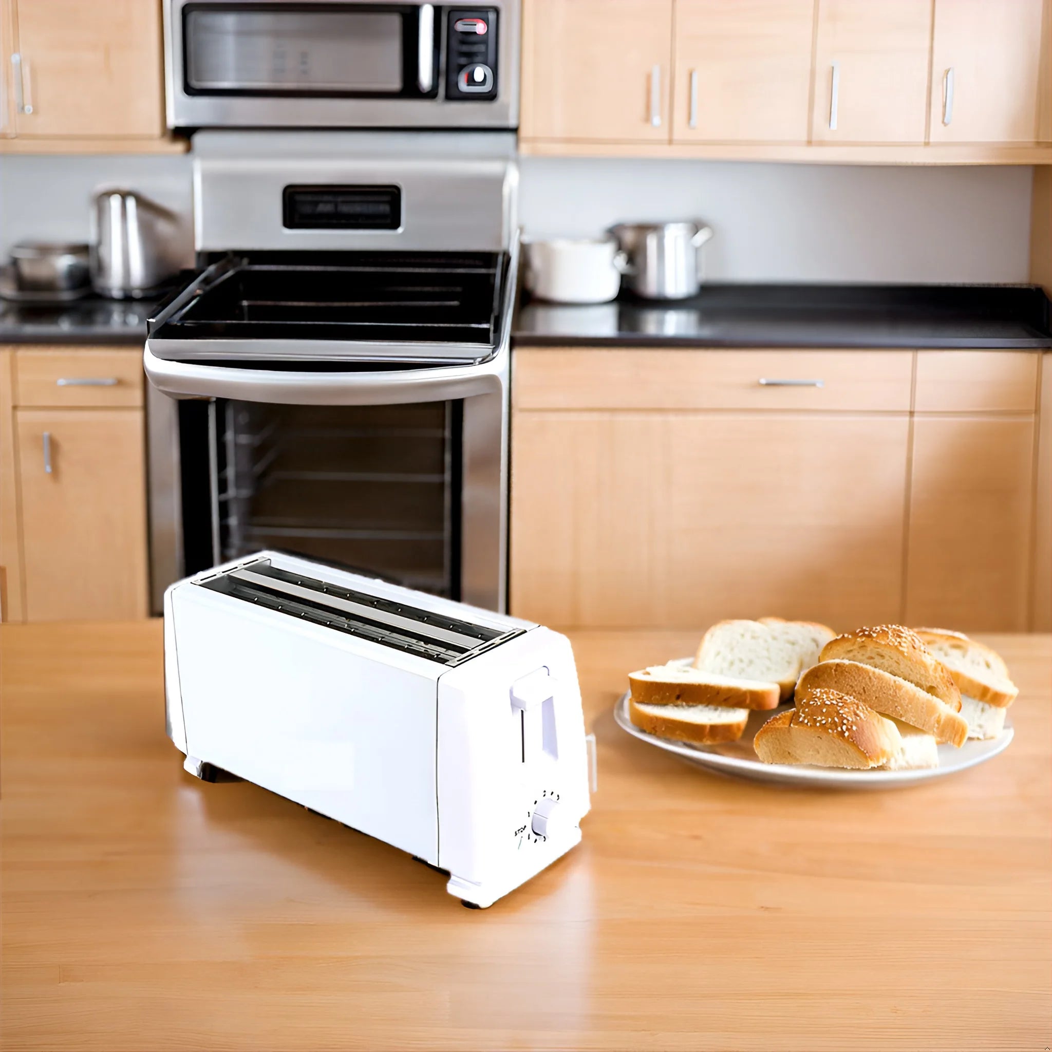 Electric toaster 4 slices 1200W 7 levels toaster quality guarantee