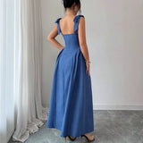 2026 European and American Style Sleeveless Waist-Cinching A-Line Halter Dress for Women, New Summer Floral Slimming Dress