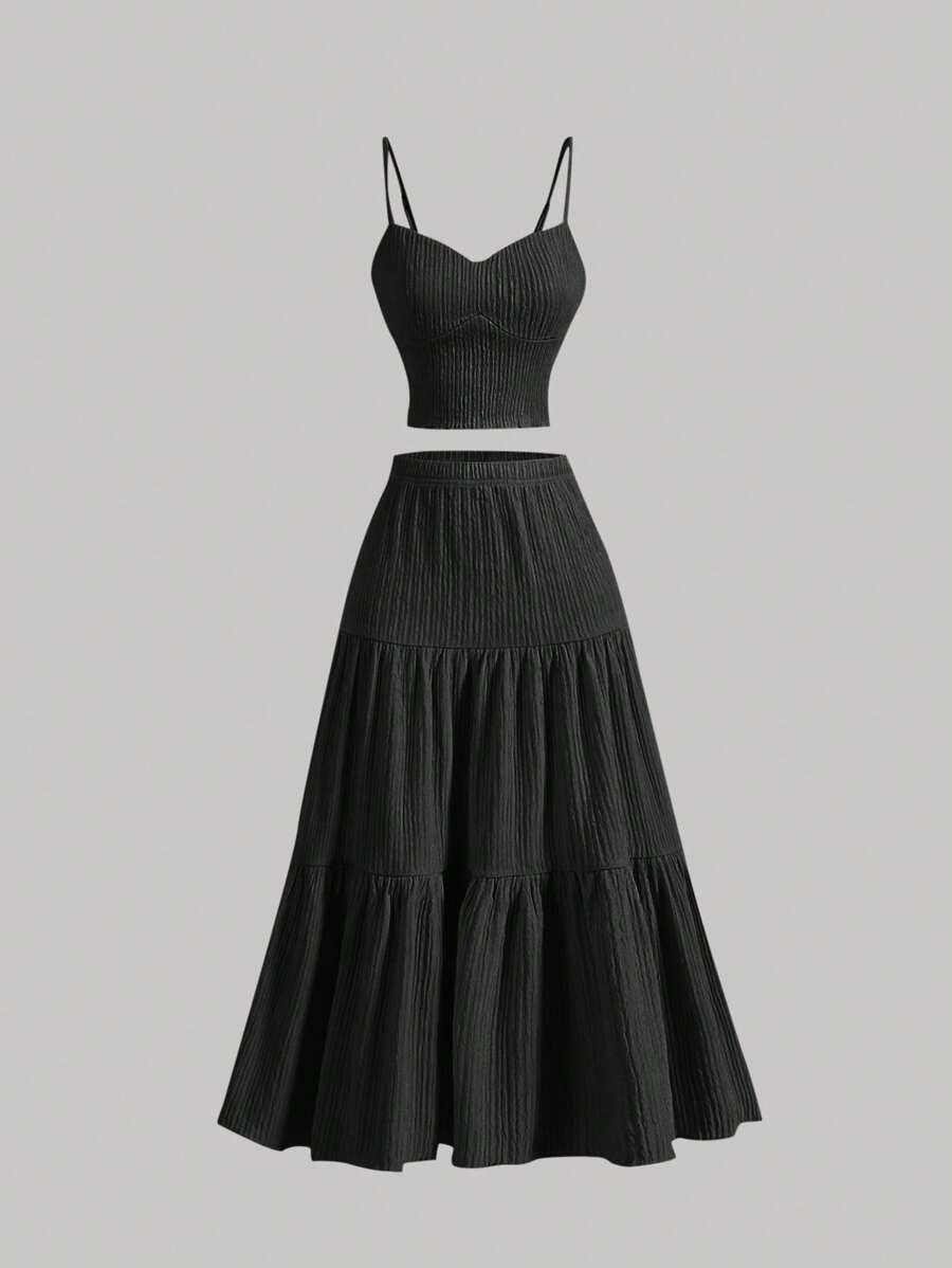 Tiktok Amazon 2026 New Summer Style Women's Casual and Elegant Slimming and Height-Enhancing Skirt Suit