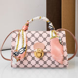 2024ladies handbag fresh and sweet crossbody bag summer foreign trade bag women's bag flower material small square bag