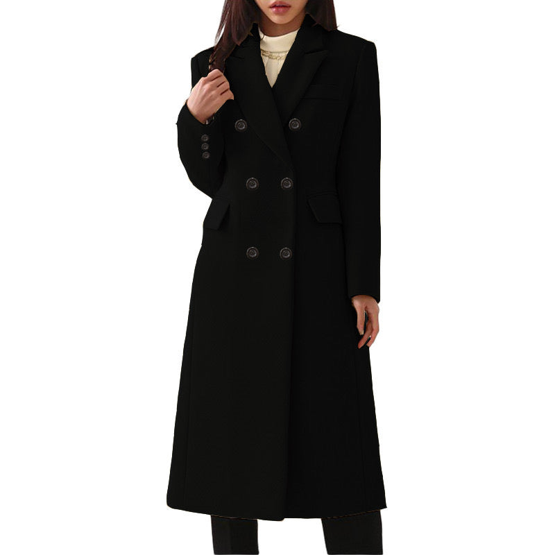 2023 Autumn and Winter European Station Long Large Size Woolen Women's Coat eBay Woolen Coat Amazon Seven Colors and Eight Sizes