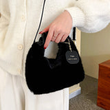 2023 winter new furry bag fashionable high-end crossbody bag plush handbag versatile niche handbag