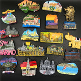 Color refrigerator sticker Thai Korea France Germany Vienna England Spain Portugal tourist souvenir magnetic refrigerator magnet