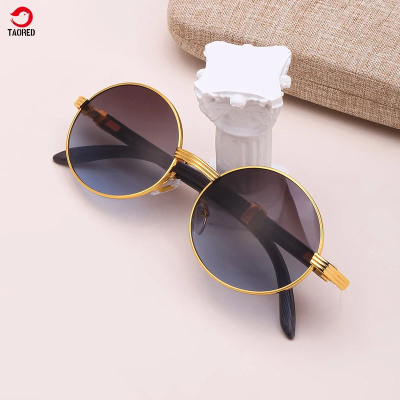 Classic round woman trendy fashion sunglasses Europe and America outdoor man retro travel hike metal vintage sunglass TAORED