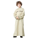 Muslim Arab Jubba Boys Robe Kids Abayas Kaftan Islamic Clothing Long Sleeve Thobe Middle East Teenage Clothing Ramadan Dress Eid