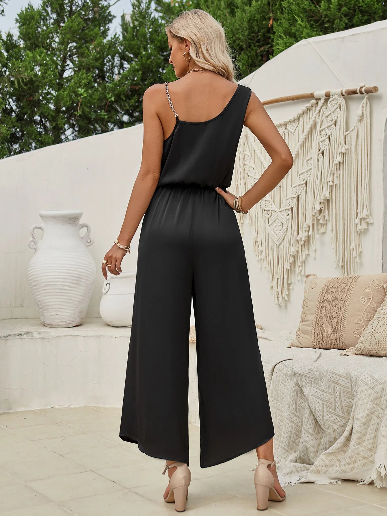 Jumpsuit Women 2024 New Arrival High Waist Wide Leg Plain Women Elegant Sexy Plus Size Women Jumpsuits