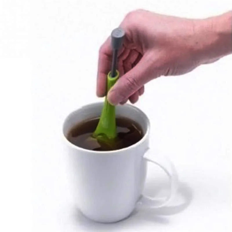 Healthy Food Grade Flavor Total Tea Infuser Gadget Measure Swirl Steep Stir and Press Plastic Tea&Coffee Strainer Tea Filter