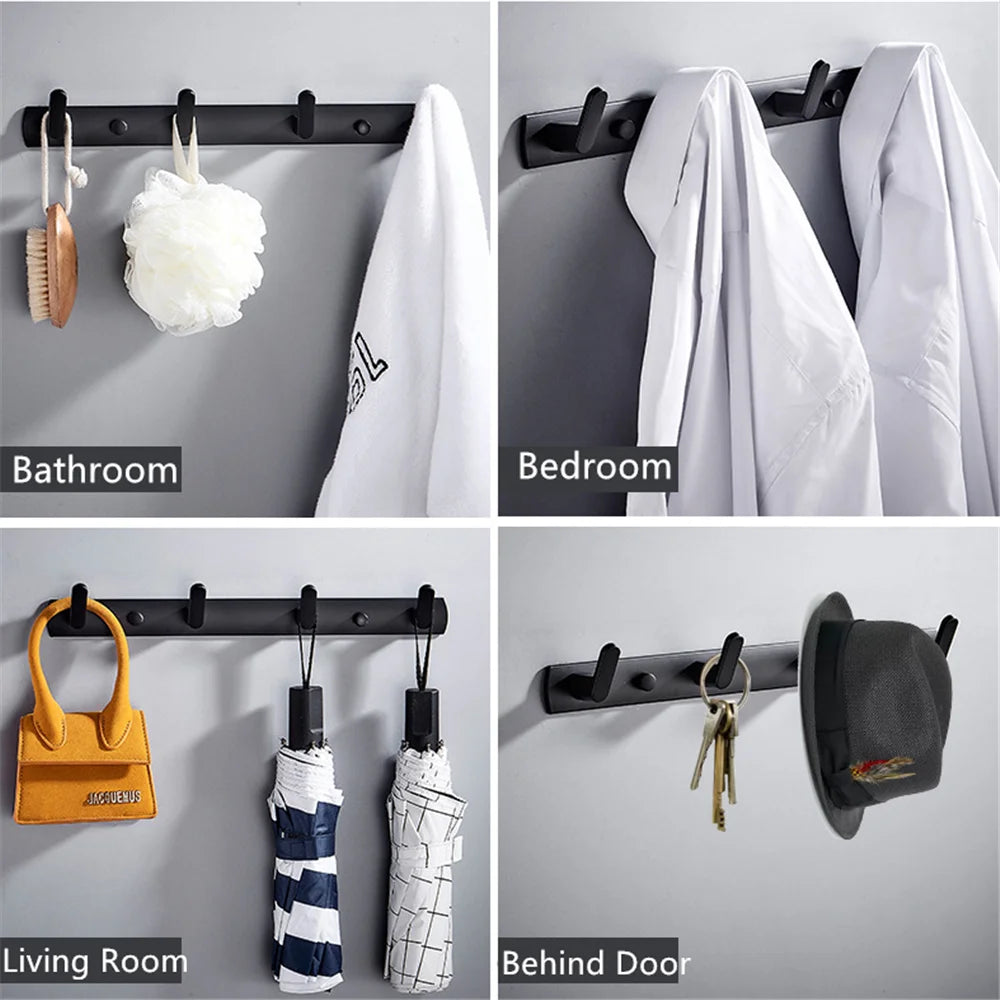 Bathroom Clothes Hanger Wall Hook Towel Hook  Coat Rack Hallway Balcony Corner Door Clothes Shelf Key Holder for Kitchen Bedroom