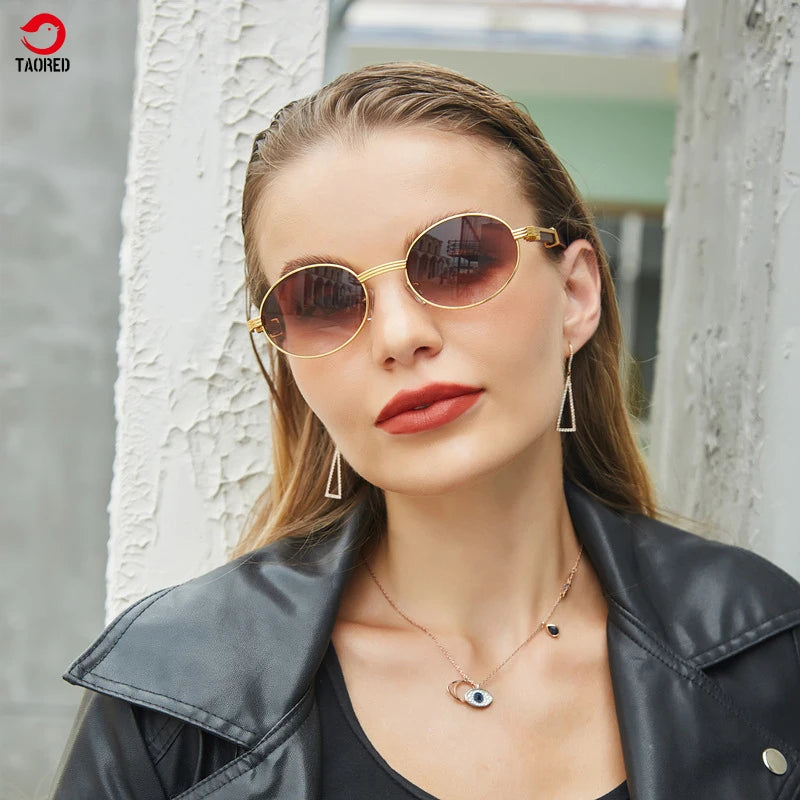 Classic round woman trendy fashion sunglasses Europe and America outdoor man retro travel hike metal vintage sunglass TAORED