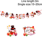 2M Hang Garland Christmas Decoration For Home 2023 Christmas Ornaments Santa Snowman Noel Flags Christmas Garland New Year 2024