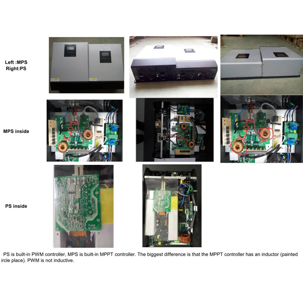 PowMr 3KVA Solar Inverter 110V 220V Hybrid Inverter 24V Pure Sine Wave Converter