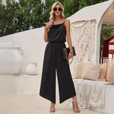 Jumpsuit Women 2024 New Arrival High Waist Wide Leg Plain Women Elegant Sexy Plus Size Women Jumpsuits