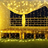 Outdoor Led Icicle Curtain String Light Fairy Led Christmas Garland For New Year Wedding Home Window Patio Party Decoration