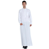 Mens Robe Long Sleeve Saudi Abaya Arabic Thobe Jubba Thoub Dubai Daffah Kaftan Middle East Islam Thawb Jubba Muslim Dress Caftan