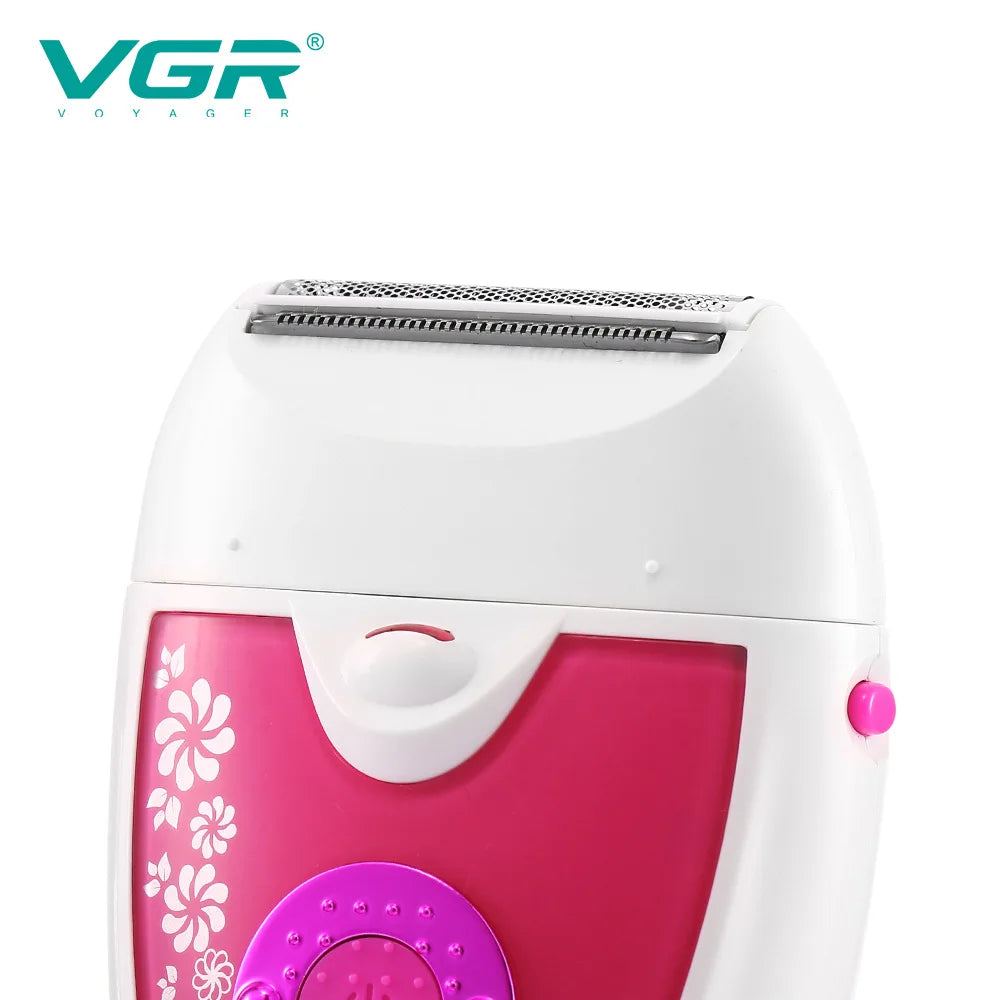 VGR Electric Epilator Women USB Rechargeable Electric Shaver Whole Body Available Painless Depilat Female Hair Removal Machine