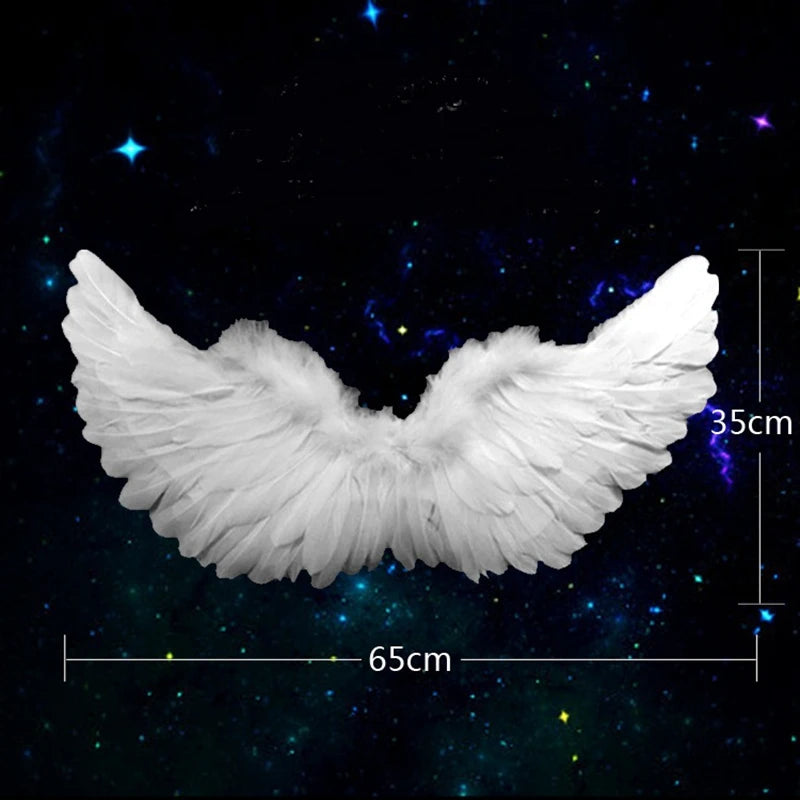 Angel Halo Headband Black White Feather Christmas Festival Performance Party Favor Angel Outfit Angel Cosplay Wings