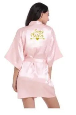 2019 New Bridesmaid Robes Robes Bridal Robes Light Pink Satin Robe Bridesmaid Robes Wedding