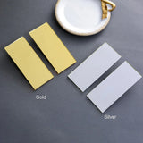 Lucky99 Fashion Rectangle Gold Color Mirror Acrylic Stud Earrings For Women Hyperbole Big Statement Earring E19084