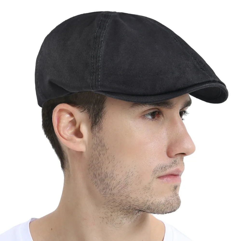 VOBOOM Cotton  Ivy Flat Cap Berets Spring Summer Men Women Solid Casual Driver Retro Male Female Boina 063