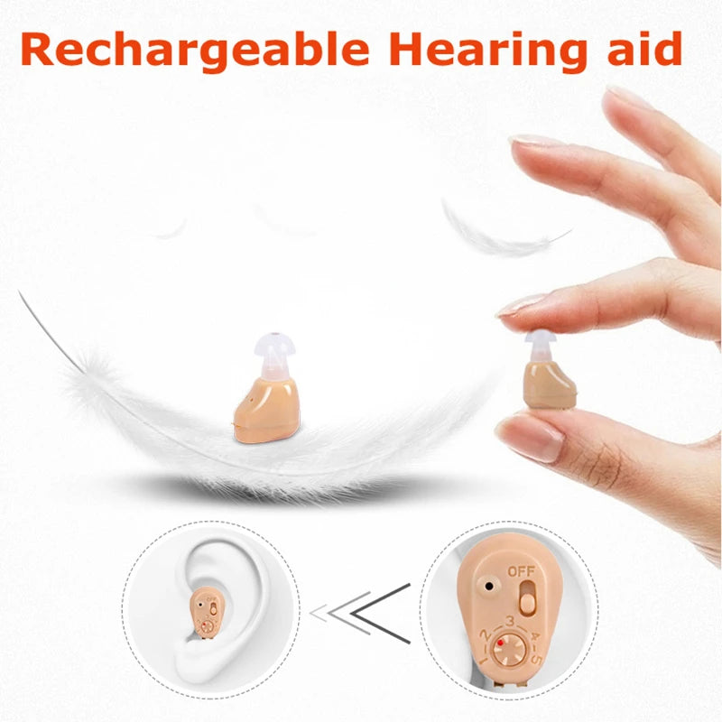 Rechargeable Hearing Aid Audiphone Digital Ear Hearing aids For Deafness Audio Amplifier Dropshipping 2022 Best Selling Products