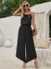 Jumpsuit Women 2024 New Arrival High Waist Wide Leg Plain Women Elegant Sexy Plus Size Women Jumpsuits