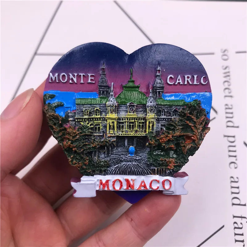 Color refrigerator sticker Thai Korea France Germany Vienna England Spain Portugal tourist souvenir magnetic refrigerator magnet