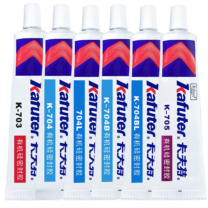 Kafuter k-704 RTV silicone rubber organic industrial sealing insulation strong high temperature resistant waterproof glue 45g