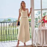 Jumpsuit Women 2024 New Arrival High Waist Wide Leg Plain Women Elegant Sexy Plus Size Women Jumpsuits