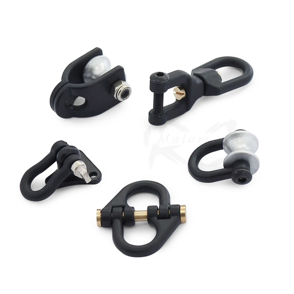 1/10 Scale Trailer Hitch Shackle Winch Pulley Snatch Block Buckle Rescue Chain for RC Crawler Axial SCX10 Wraith TRX4 TRX6 VS4