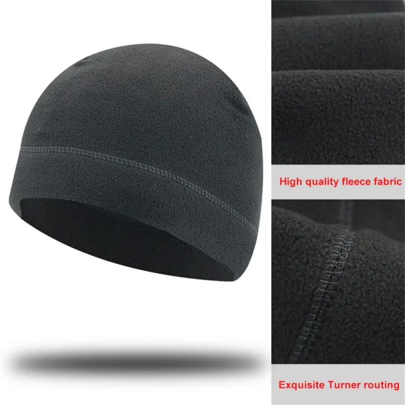 Brimless Fur Bonnet Men's Cap Beanie Fleece Caps Outdoor Sports Hat Warm Windproof Winter Cap Knitted Hats Tactical Cap Unisex