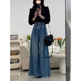 Spring outfit with a complete set of 2025 new wear design shirt top slim all-match jeans two-piece suit